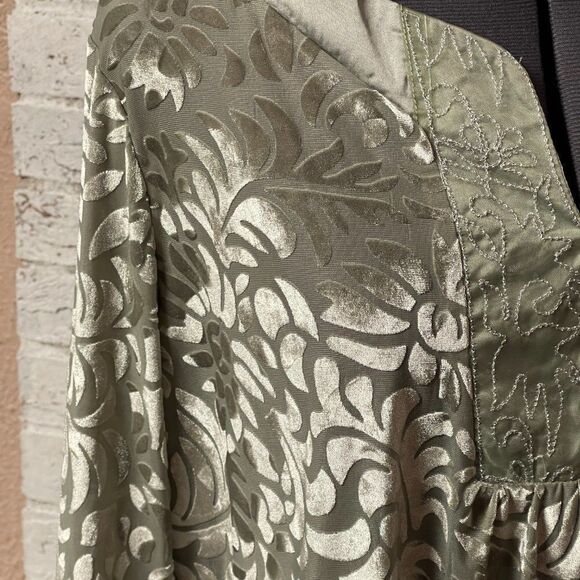 French Bazaar Iridescent Bo Ho BLouse XL - Picture 4 of 10